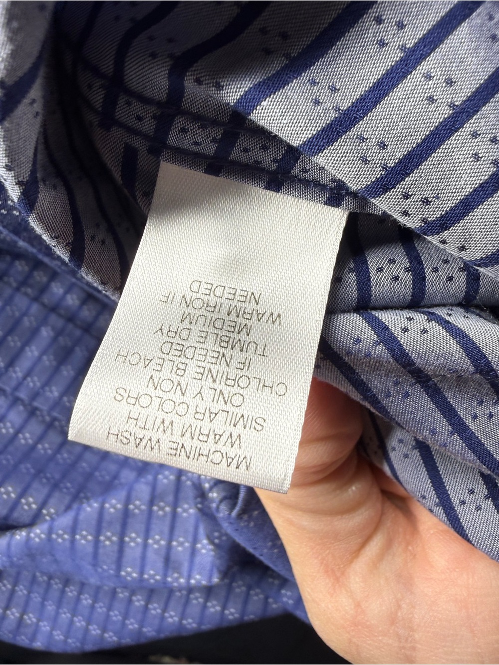 EUC Murano Blue Micro-Check Dress Shirt Sz 2xt (1aj) - Picture 3 of 4